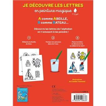 Je découvre les lettres en peinture magique à l'eau