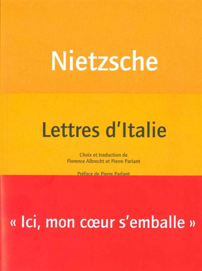 Lettres d'Italie - Friedrich Nietzsche - broché