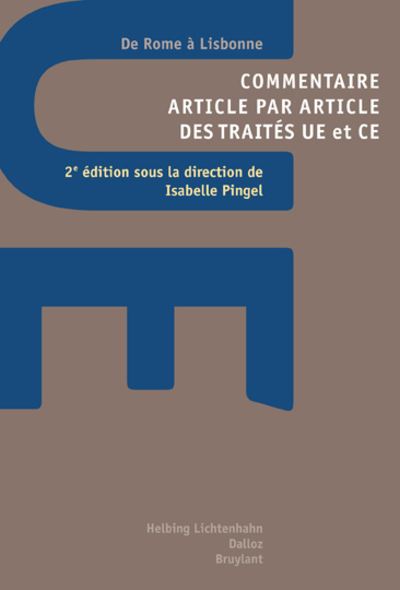 Commentaire article par article des traités UE et CE