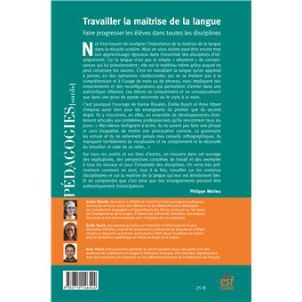 Travailler la maitrise de la langue