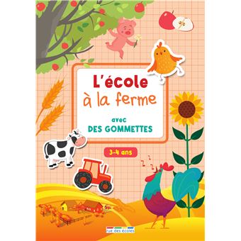 L'école à la ferme avec des gommettes