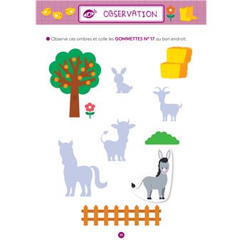 L'école à la ferme avec des gommettes