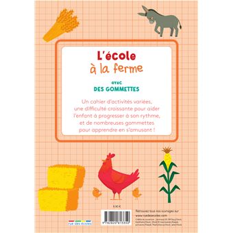L'école à la ferme avec des gommettes