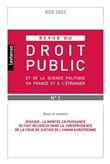 Revue du droit public et de la science politique en France et à l'étranger 3-2023