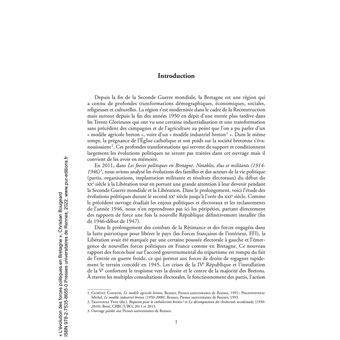 L'évolution des forces politiques en Bretagne