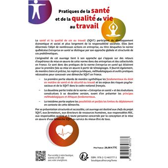 Pratiques de la santé et de la qualité de vie au travail