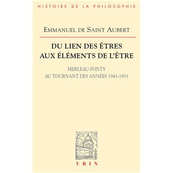 Du lien des êtres aux éléments de l'être