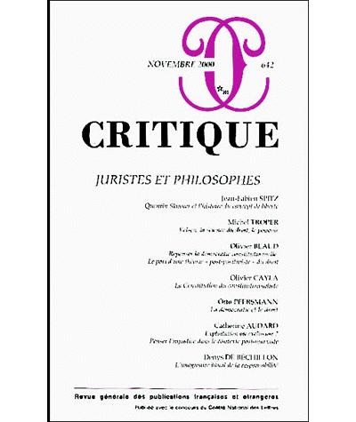 Critique 642 juristes et philosophes