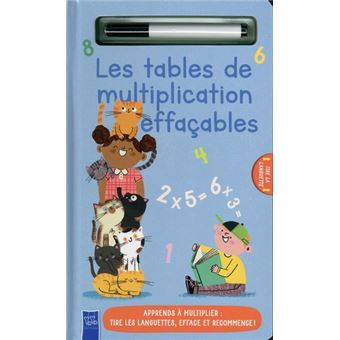 Les tables de multiplications effaçables (avec feutre) - 1