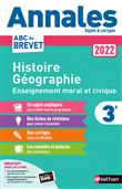 Annales Brevet 2022 - Histoire Géographie Enseignement Moral et Civique - Corrigé