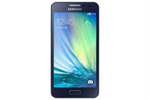 Samsung Galaxy A3 - 4G smartphone - RAM 1.5 Go / Mémoire interne 16 Go - microSD slot - écran OEL - 4.5 - 960 x 540 pixels - rear camera 8 MP - front camera 5 MP - noir minuit