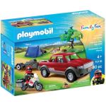 Jeu Playmobil Family Fun Pick-up et moto avec tente