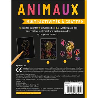 Multi-activités à gratter - Animaux