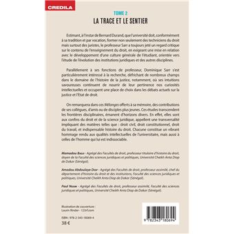 La trace et le sentier Tome 2