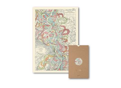 Carte Géographie nostalgique - Carte des méandres du Mississippi - Harold Fisk - (donnée non spécifiée)