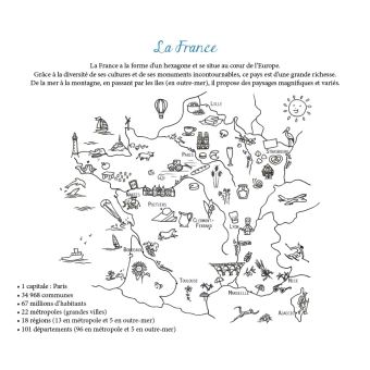 Ma pochette France - Cartes à gratter et à colorier - Boîte ou