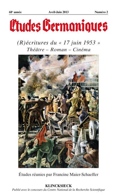 Études germaniques - N°2/2013