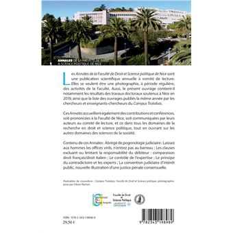 Annales de la faculté de droit & science politique de Nice