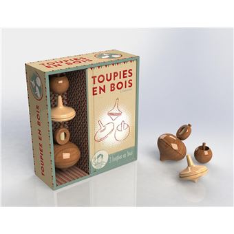 Coffret Toupies en bois