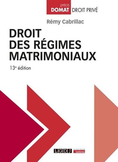 Droit Des Régimes Matrimoniaux 2021 Tome 12 - Broché - Rémy Cabrillac ...