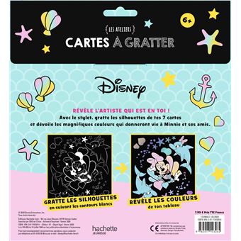 DISNEY - Les Ateliers - Cartes à gratter - Minnie et la Sirène