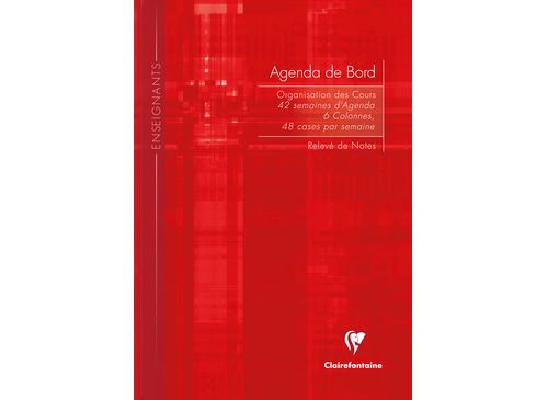 Agenda de bord de 144 pages Clairefontaine 21 x 29 cm Modèle aléatoire