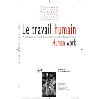 Le travail humain 2023-1, vol. 86, n.1