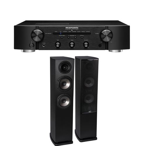 Amplificateur hi-fi Marantz PM6007 Noir + Enceinte colonne Cabasse Jersey MC170 Noir brossé vendue par paire