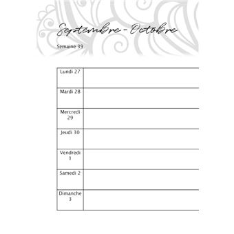 AGENDA NOIR Format broché