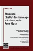 Annales institut de criminologie et de sciences penales,2