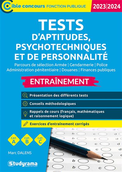 Tests d'aptitudes, psychotechniques et de personnalité