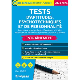 Tests D Aptitudes Psychotechniques Et De Personnalite 2021 2022 Broche Marc Dalens Achat Livre Fnac