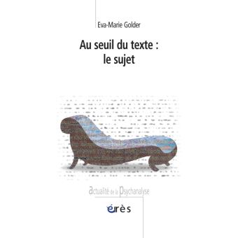 Au seuil du texte, le sujet - 1