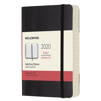 Agenda 2020 Journalier Poche Noir Souple