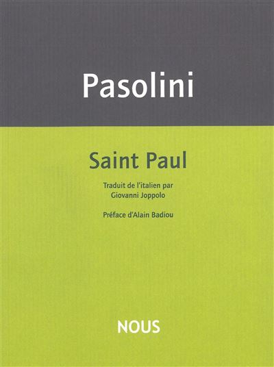Saint Paul - Pier Paolo Pasolini - broché