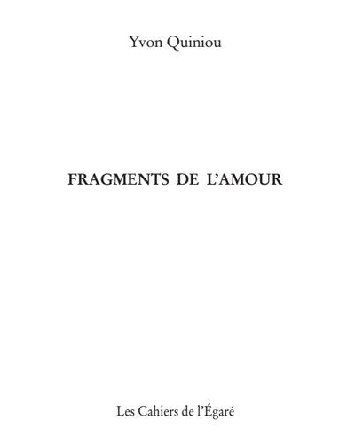 Fragments de l'amour