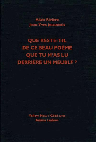 Que Reste-T-Il de Ce Beau Poème que Tu M'As Lu...