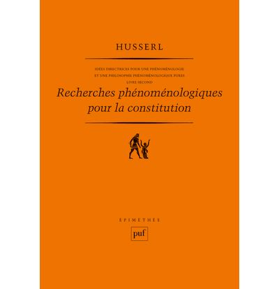 Recherches phénoménologiques pour la constitution