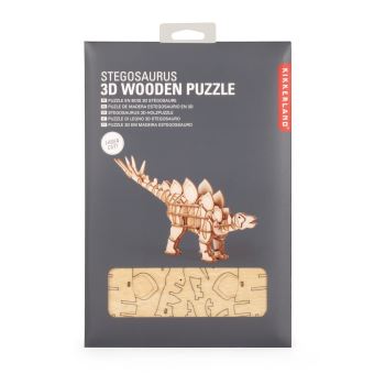 Puzzle 3D en bois Kikkerland Stegosaure