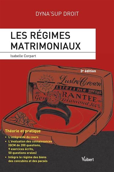 Les Régimes Matrimoniaux - Broché - Isabelle Corpart - Achat Livre | Fnac