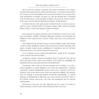 Nous regardions la mort en face!