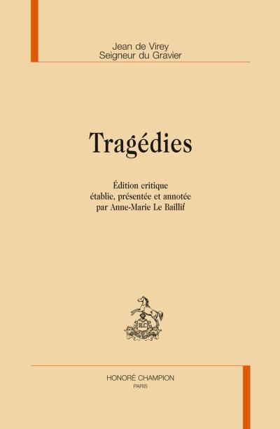 Tragédies - Jean de Virey - broché