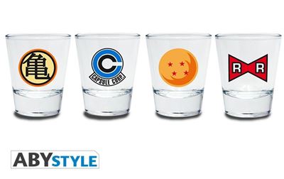 DRAGON BALL-SET DE 4 SHOOTERS-EMBLEMES