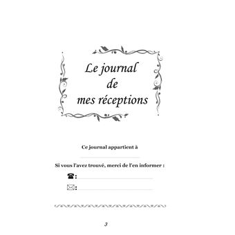 Le journal de mes réceptions
