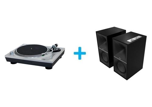Pack vinyle JVC AL F85S + 2 enceintes amplifiées Klipsch The Sevens - vue 1