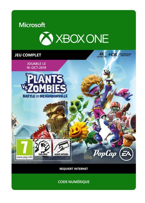 Code de téléchargement Plants vs. Zombies : Neighborville Xbox One