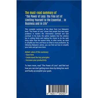 Summary: The Power of Less