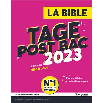 La bible Tage post bac 2023