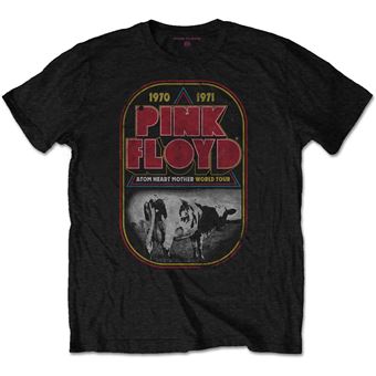 T-Shirt Pink Floyd Atom Heart Mother Tour Unisex Noir