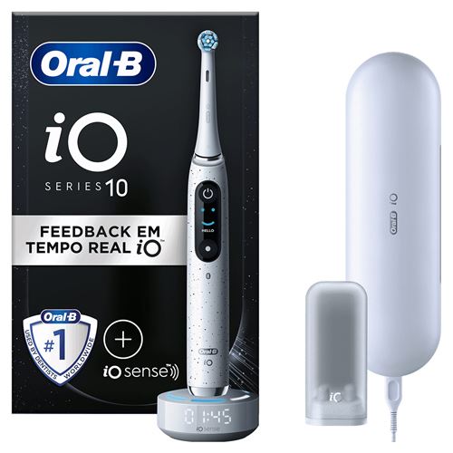 Oral-B Io 10 - Avec Etui De Voyage Chargeur - Blanche - Brosse À Dents Électrique